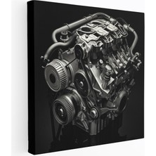 Popcasso Teknik Sanat ile Bmw Motor Konseptli Kanvas Tablo