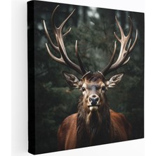 Popcasso Gururlu Boynuzlar Elk Duvar Tablosu
