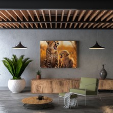 Popcasso Sevgi Temalı Jaguar Kanvas Tablo