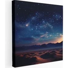 Popcasso Yıldızlı Gece Çöl Manzarası Kanvas Tablo