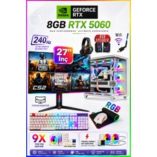 DMC N39X Windows 11 / Ryzen 7 5700 / 32GB RAM / 1TB SSD / RTX5060 / 27"240Hz / Sıvı Soğutmalı Oyuncu Bilgisayar