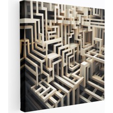 Popcasso Geometrik Desenler ile Kaabe Duvar Tablosu