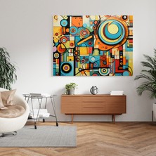 Popcasso Soyut Geometrik Desenler Kanvas Tablo - Duvar Sanatı