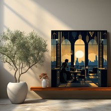 Popcasso Art Deco Tarzı Geometrik Desenler Duvar Tablosu