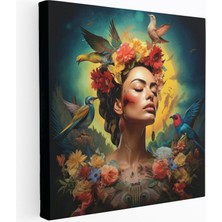 Popcasso Büyülü Gerçeklik Temalı Frida Kahlo Kanvas Tablo - Surrealist Rüya Sanatı