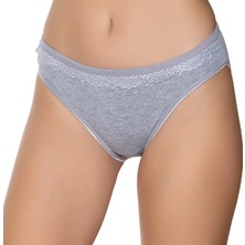 Gümüş 6021 12'li Kadın Likralı Beli Dantelli Bikini