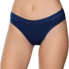 Gümüş 6021 12'li Kadın Likralı Beli Dantelli Bikini