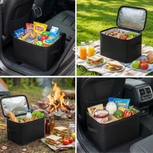 N&M Store 32 Litre Isı Koruyucu Termal Çanta Katlanabilir Keçe Araç Bagaj Organizeri 37X27X25 cm