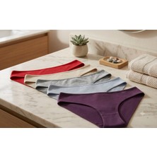 Mht Gaia Kadın Pamuklu 12'li Paket Karışık Renk Slip Külot Seti
