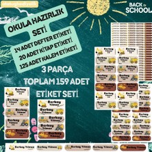 Atatuğ Hediyelik 159 Parça Okula Hazırlık Etiket Seti - Kişiye Özel Kitap, Defter ve Kalem Etiketi (Inşaat Temalı)
