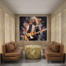 Popcasso Müzik ve Nirvana Temalı Kurt Cobain Kanvas Tablo