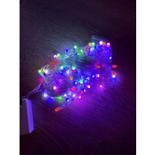 Aesco 10M 100 LED Damla Uçlu Rgb Işık Şeffaf Kablo Mz-17-10