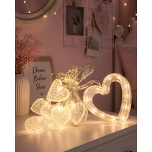 Aesco Kalp Figürlü LED Neon Dekor Işığı Romantik Ortam Aydınlatması