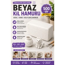 Anı Ofis Kırtasiye Kil Hamuru 500 gr Doğal Seramik ve Modelleme Kil Hamuru Hava ile Kuruyan