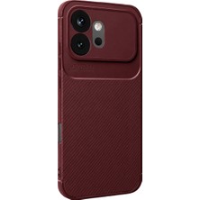 Aesco Huawei Honor 600 Auto Focus Karbon Kapak - Bordo