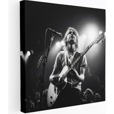 Popcasso Kurt Cobain Temalı Kanvas Duvar Tablosu - Çarpıcı Sanat Eseri