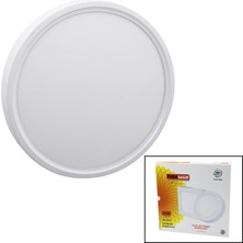 Aesco Nisaluce EPL-24SÜ 24W Beyaz Metal Kasa Sıva Üstü Yuvarlak LED Slim Panel 1680LM BEYAZ=6500K 30.000 Saat Ömür