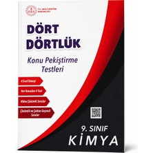 Dört Dörtlük 9. Sınıf Kimya Konu Pekiştirme Testleri | Video Çözümlü | Çözümlü Çoktan Seçmeli Soru Bankası | Meb Müfredatına Uyumlu | 9. Sınıf Kimya