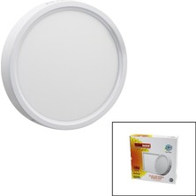 Aesco Nisaluce EPL-18SÜ 18W Beyaz Metal Kasa Sıva Üstü Yuvarlak LED Slim Panel 1260LM BEYAZ=6500K 30.000 Saat Ömür