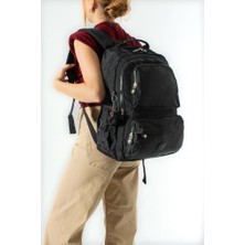 Baginn Unisex Okul Çantası Lise Ortaokul Üniversite Sırt Çantası 43*30 cm Klinkır Hafif Kumaş Çok Cepli 2h