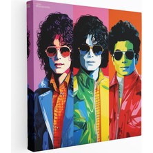 Popcasso Pop Sanat Tarzında Michael Jackson Portreleri Duvar Tablosu Seti