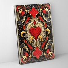 Popcasso Royal Flush Oyun Kartları Duvar Tablosu Kupa Papazı Kanvas Sanatı