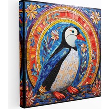 Popcasso Renkli Penguen Mozaik Sanatı Kanvas Tablo