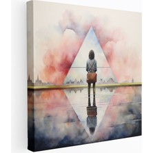 Popcasso Pink Floyd Suluboya Desenli Kanvas Tablo
