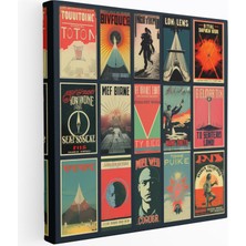 Popcasso Vintage Konser Posterleri Koleksiyonu Pink Floyd Duvar Tablosu Canlı Performanslar