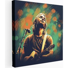 Popcasso Kurt Cobain Retro Esintili Duvar Tablosu