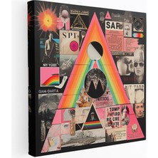 Popcasso Retro Pink Floyd Kolaj Kanvas Tablo
