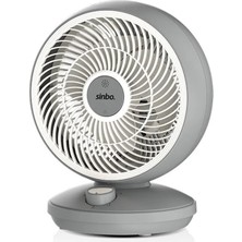 Empressco Kompakt Masaüstü Fan, 3 Hız, 25W, Ayarlanabilir Başlık, Gri