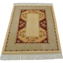 Kilim Antik El Dokuma Milas Yün Halı 1644 - Yeni - Bej