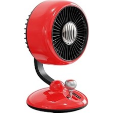Empressco 3 Kademe LED Işıklı Şarjlı Masaüstü Vantilatör Kırmızı