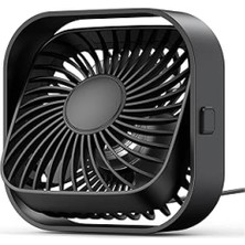 Empressco K51 Masaüstü Vantilatör 3 Kademe 360° Döner USB Fan Siyah