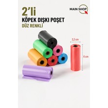 MAİN SHOP 2’li Rulo Köpek Dışkı Poşeti – Evcil Hayvan Dışkı Toplama Poşeti Hijyenik Kedi & Köpek Atık Poşeti Rulosu (Karışık Renk) M-374