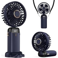 Empressco Taşınabilir USB Fan, Şarjlı El ve Boyun Fanı, LED Ekran, Yaz, Seyahat