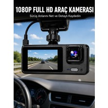 Enco Store 3 Kanallı Araç Kamerası – Full Hd 1080P Kayıt, 2” Ekran, Park Gözetimi Desteği Yeni Nesil