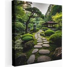 Popcasso Meditasyon Noktası Taşlı Yol Kanvas Tablo - Zen Taş Yolu