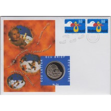Banknoting Hollanda 1 Ecu 1997 Doğum. Pullu Ilk Gün Zarfında Bilgi Kartıyla. Çil.