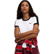 Puma T7 Kadın Beyaz Günlük Stil T-Shirt 63212902