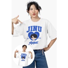 Fuddy Moda Oversize Jinu Yazılı Erkek-Kadın Tişört, Unisex Sajaboys Temalı Çocuk T-Shirt