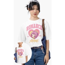 Fuddy Moda Oversize Romance Est 2025 Baskılı Tişört, Unisex Sajaboys Temalı Çocuk T-Shirt