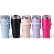 Esranın Dünyası 900 ml Taşıma Kulplu Paslanmaz Çelik Termos Mug - Vakumlu Isı Yalıtımlı Bardak ALK4631