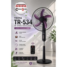 Uzaktan Kumandalı Ayaklı Lüks Vantilatör 85W 18 Inç (45 Cm) Bakır Motor Sessiz 30DB Zaman Ayarlı Doğal Rüzgar