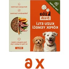 Esranın Dünyası Kuzu Etli Köpek Maması, 250 gr x 6 Adet, Taze