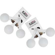 Hsc Bilişim Kanji 6'lı Beyaz Ölçü Kaşığı Seti (2 x 3’lü Takım) – 30 ml Plastik Gıda Ölçüm Kaşığı – Kahve, Mama,