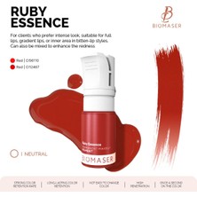 Hsc Bilişim Biomaser Ruby Essence Pudra Pigment 12ML, Profesyonel Kalıcı Makyaj, Dudak Rengi, Kırmızı