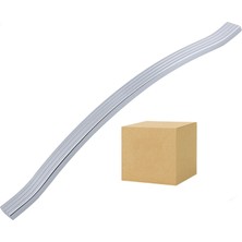 Hsc Bilişim Akasya Krom 288 mm 10LU Set Gümüş Metal Mobilya Kulpu Çizgili Model Paslanmaz Sağlam Kulplar Kulbu