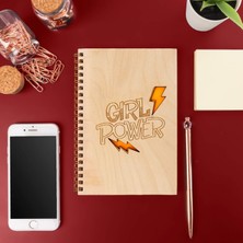 Hsc Bilişim Hediyesepeti Girl Power Ahşap Kapaklı Defter